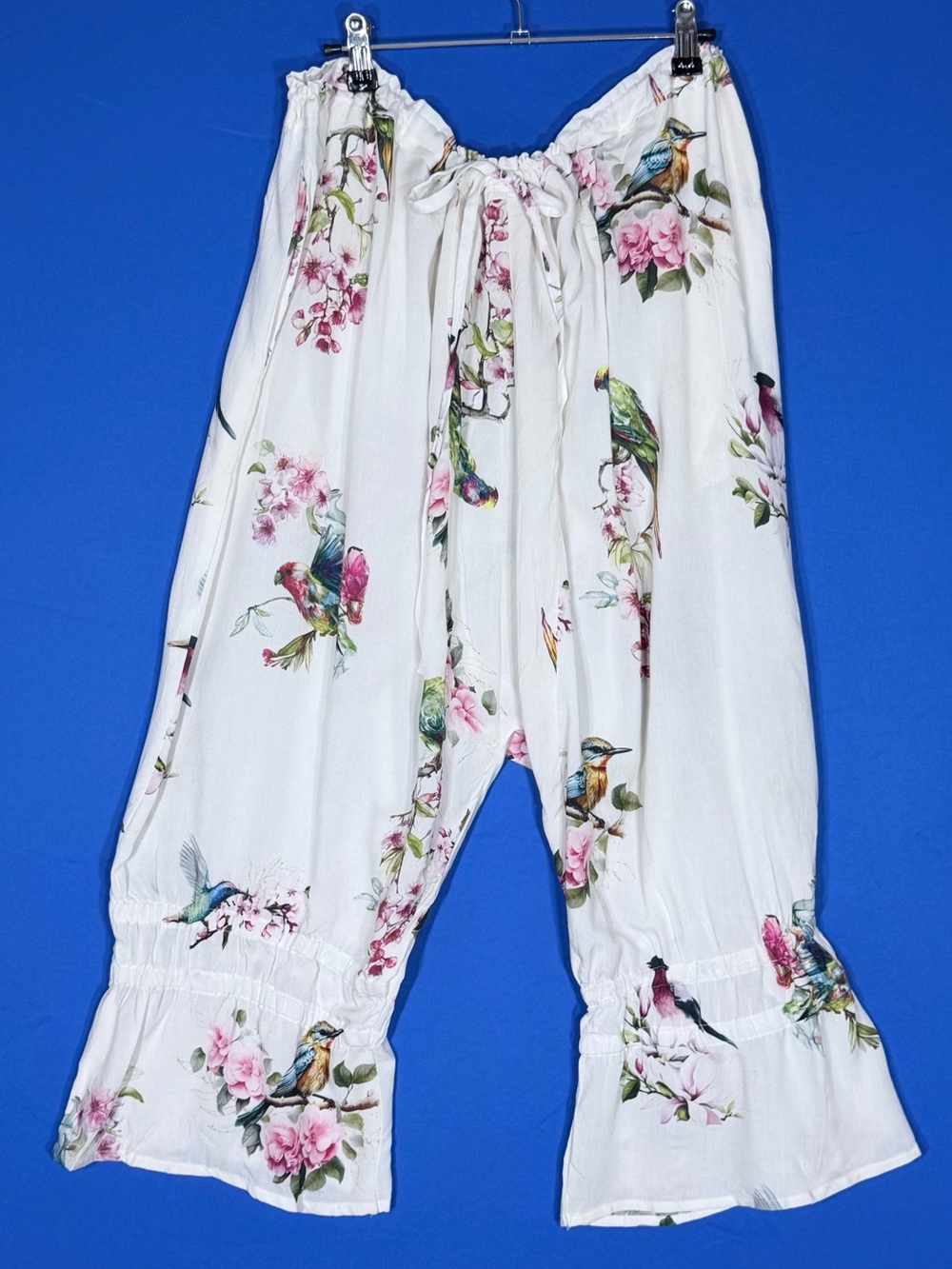 🕊️ Kaantha Karma Indi & Sai 100% COTTON Bird Floral Bloomers Pants One Size NWOT